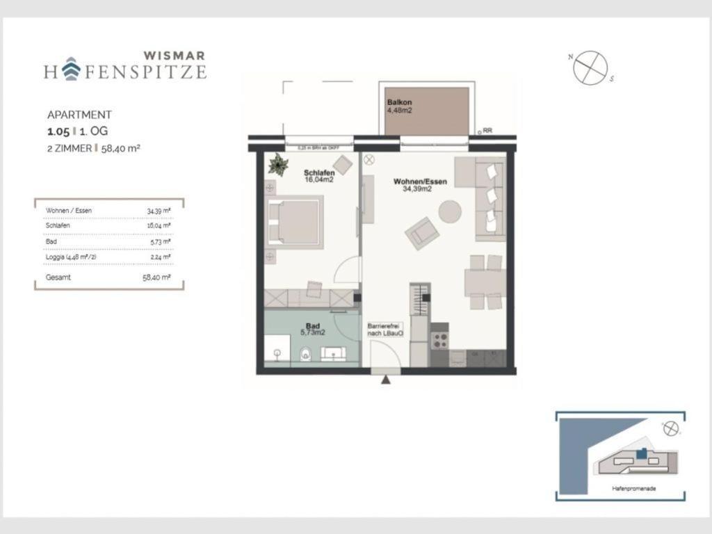 Ferienwohnung Hafenspitze App. 05 Wißmar Exterior foto